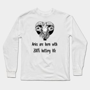 Funny Zodiacal quote sign Aries part 5 Long Sleeve T-Shirt